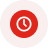 Time icon red
